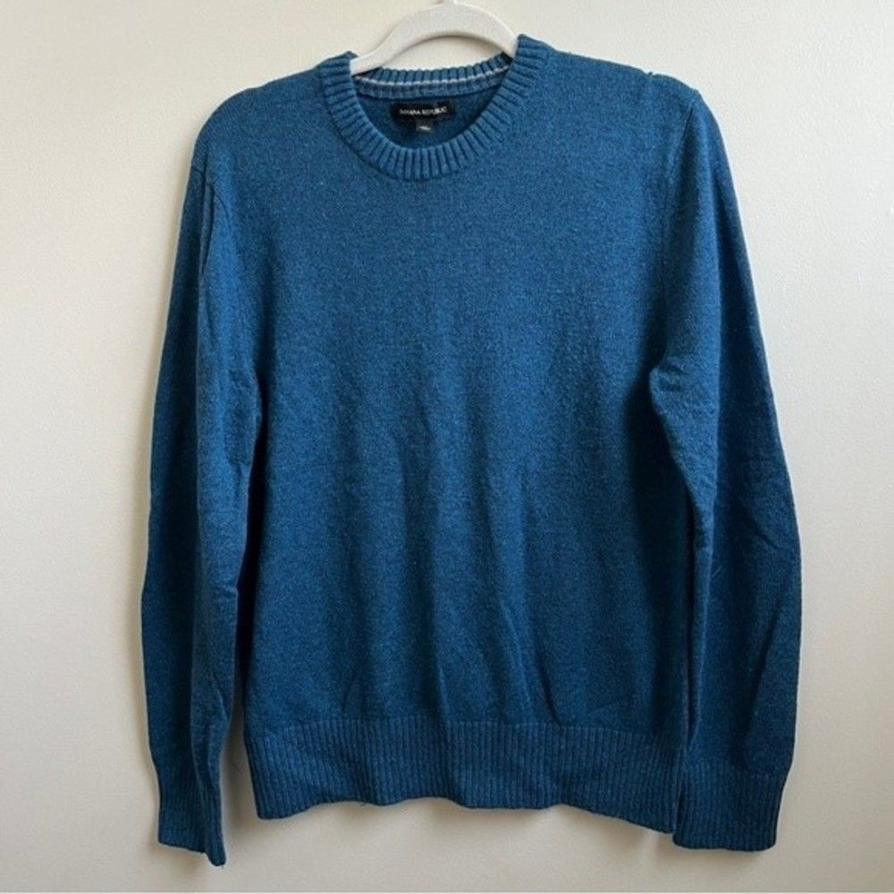Banana Republic blue wool blend crewneck sweater M